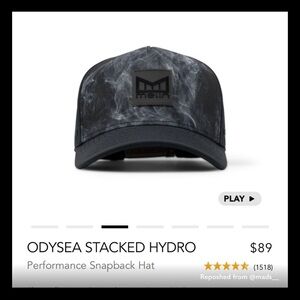 Black Performance Snapback Hat by (unbranded)